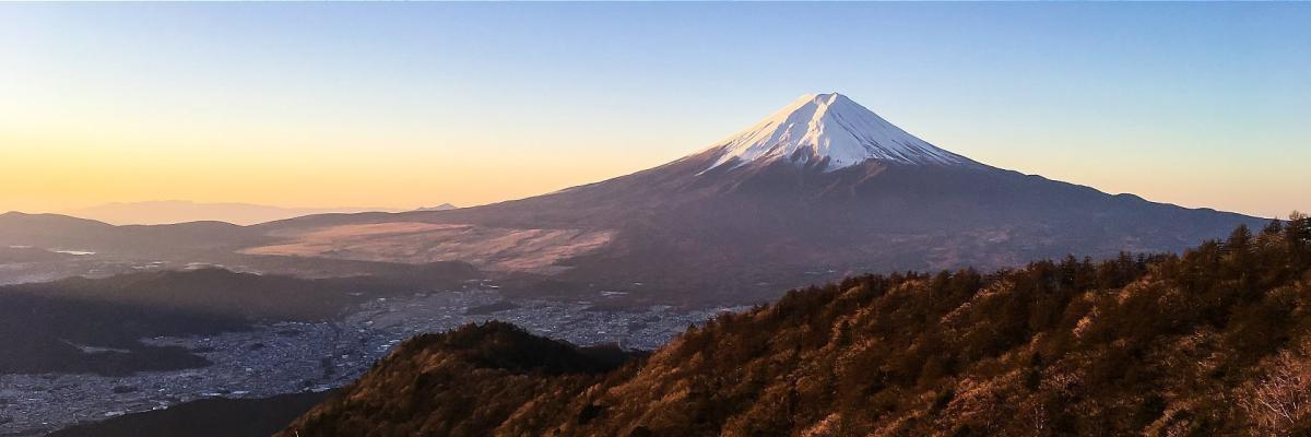 Photograph of a snow covered mountain